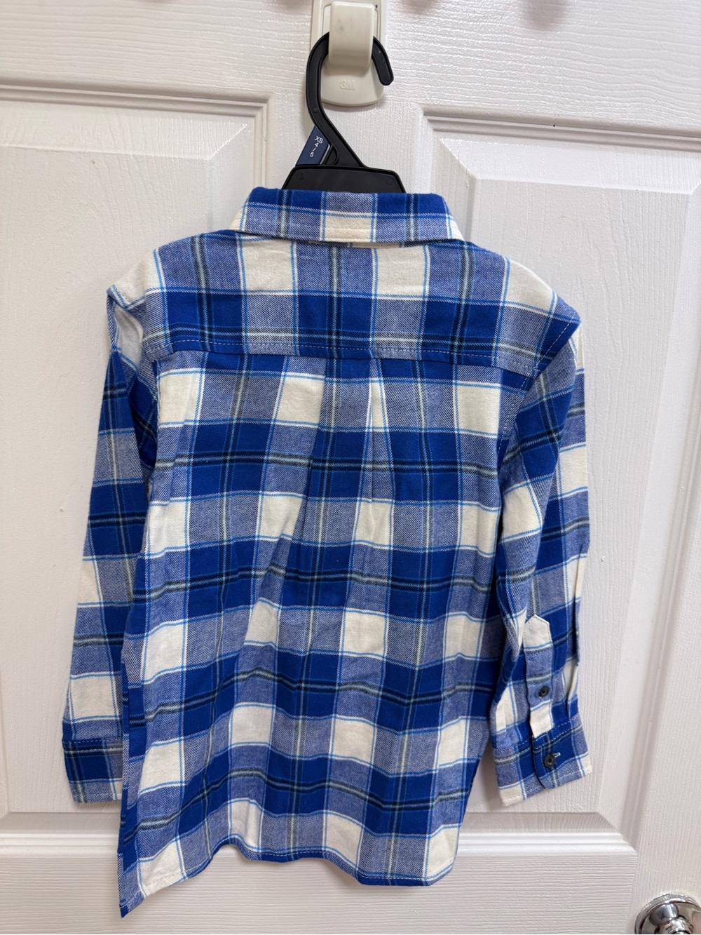 NWT Blue Plaid Button-Front Kids Shirt, Size 4/5 - Picture 3 of 3